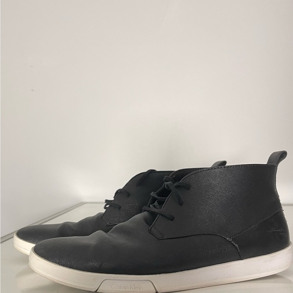 Calvin Klein Bain - Hi Top Chukka Men's Leather Fashion Sneakers Size 12 - Picture 3 of 5